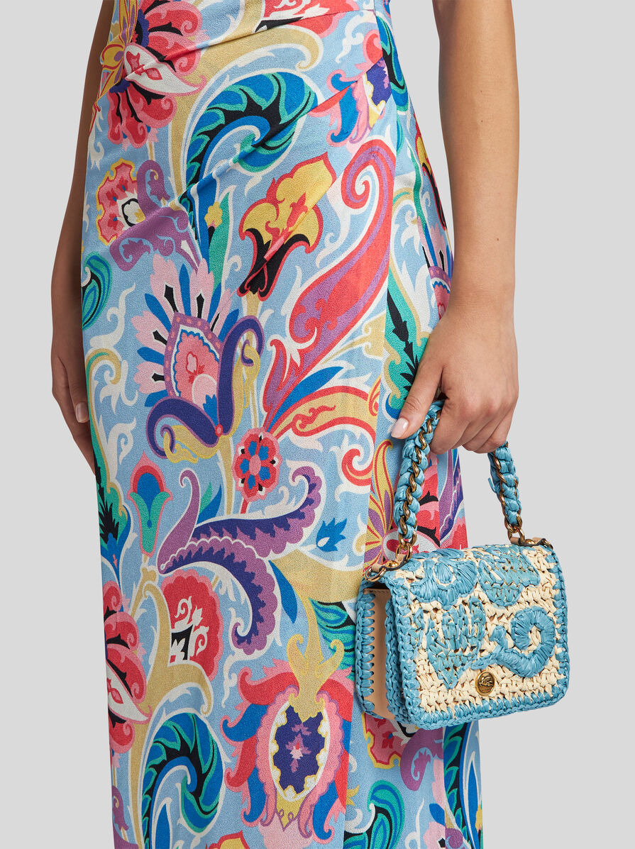 MINI WOVEN RAFFIA BOND BAG - 2