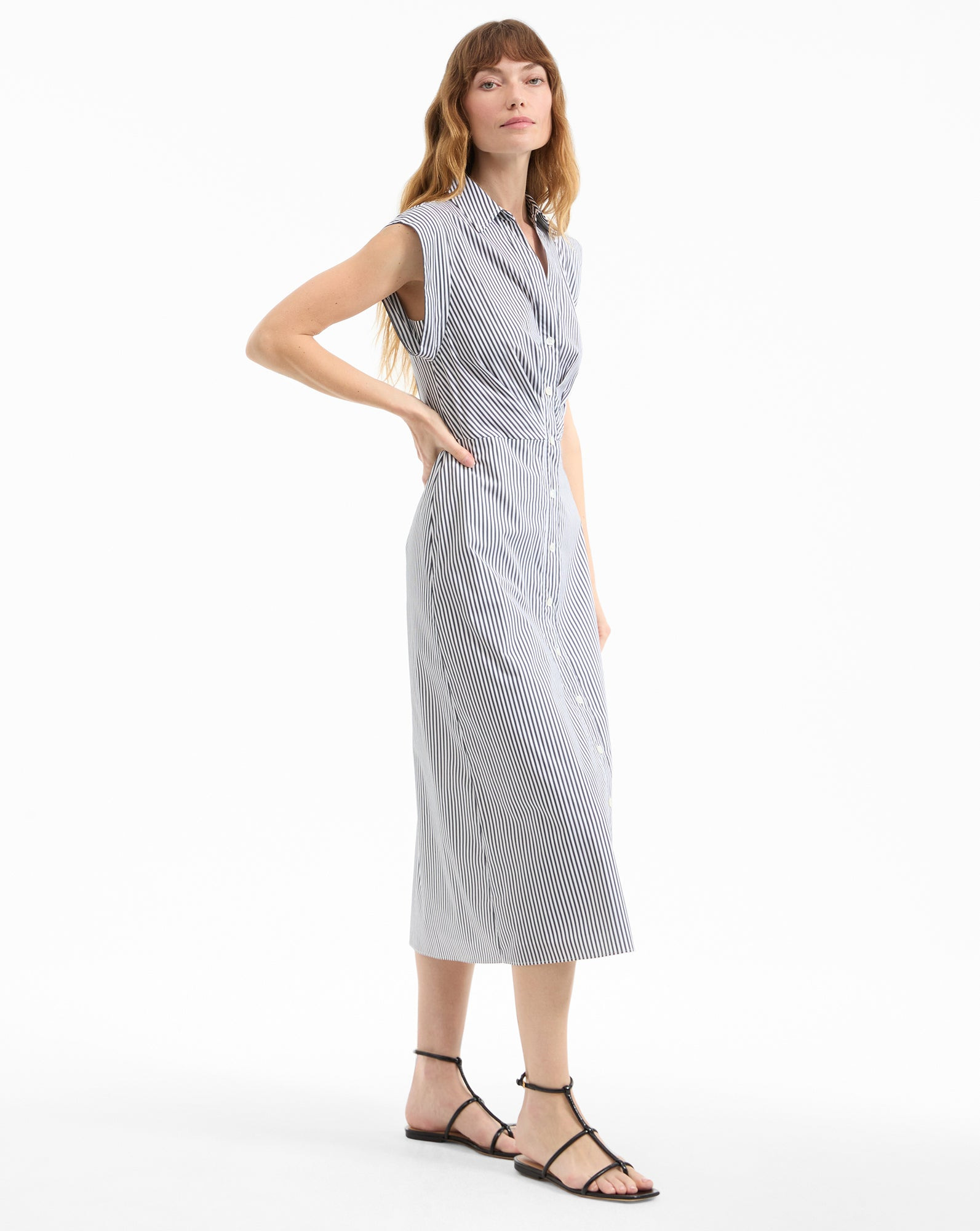 HAYDON SLEEVELESS MIDI SHIRTDRESS - 3
