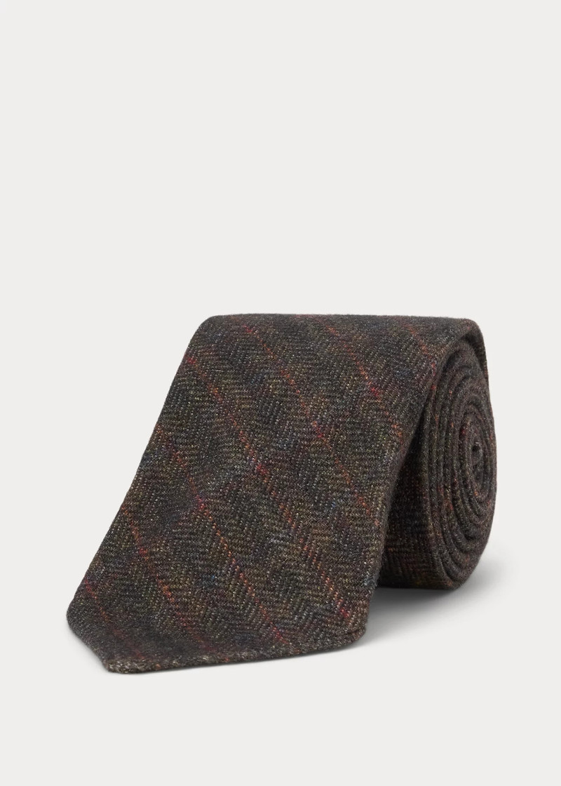 RRL by Ralph Lauren Handmade Plaid Cashmere-Wool Tie outlook