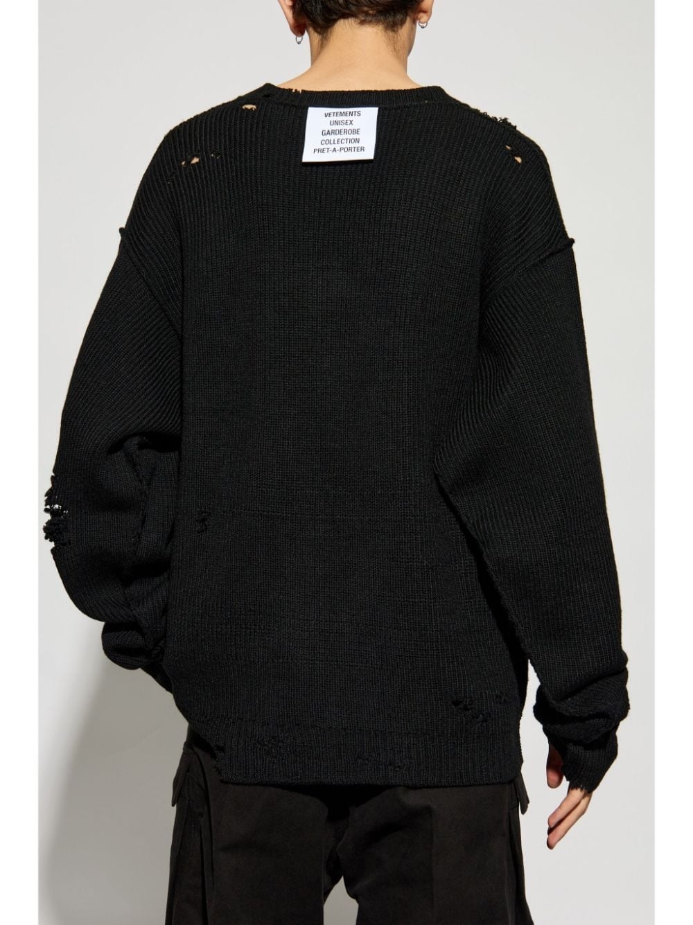 distressed-effect jumper - 4