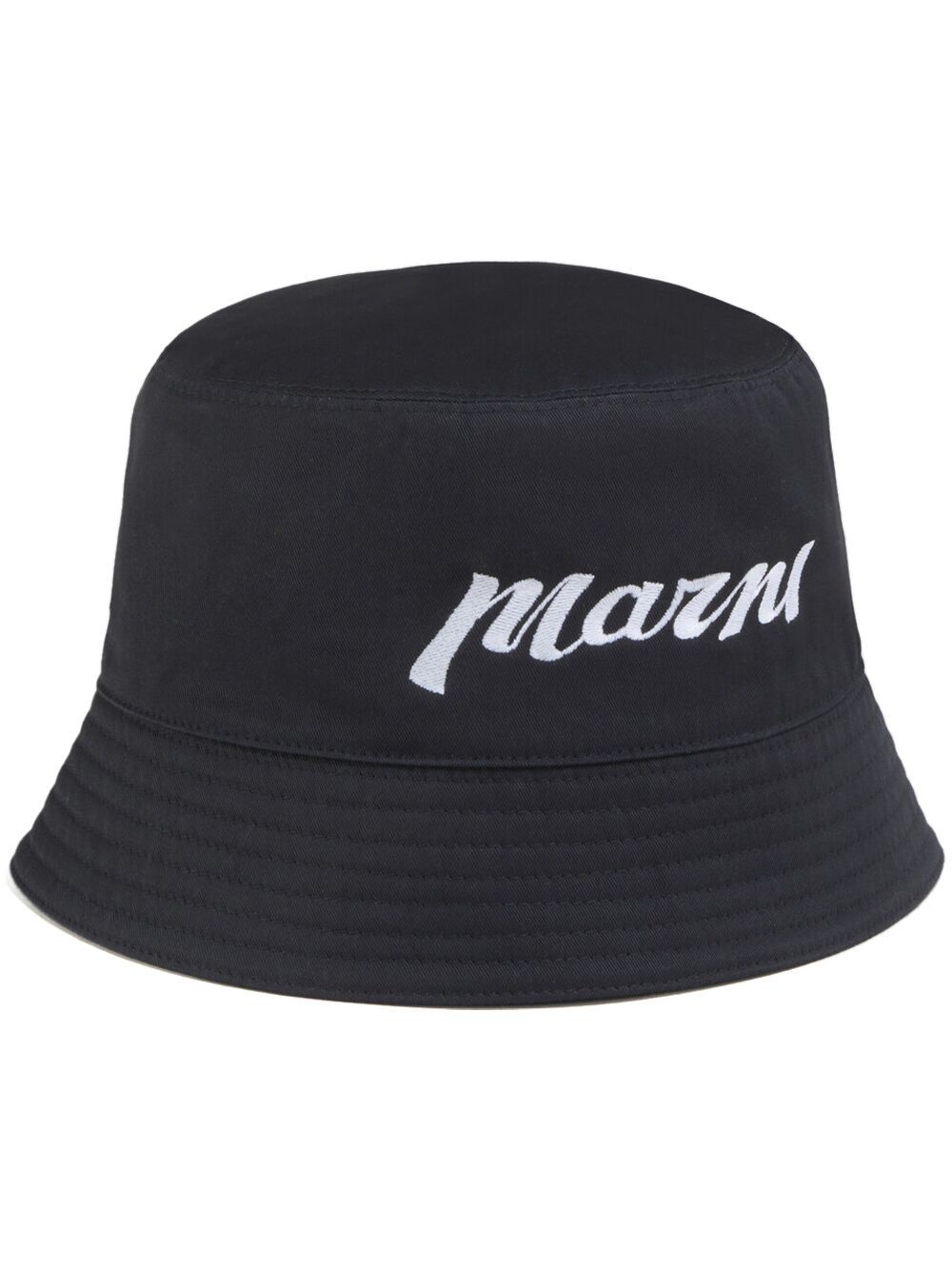 logo-embroidered cotton bucket hat - 1