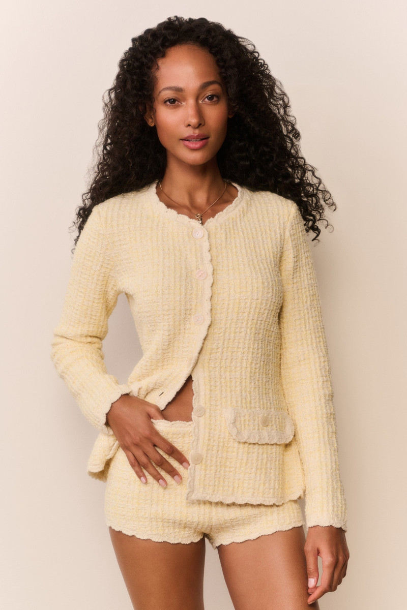 LoveShackFancy Gaililee Knit Tweed Cardigan outlook