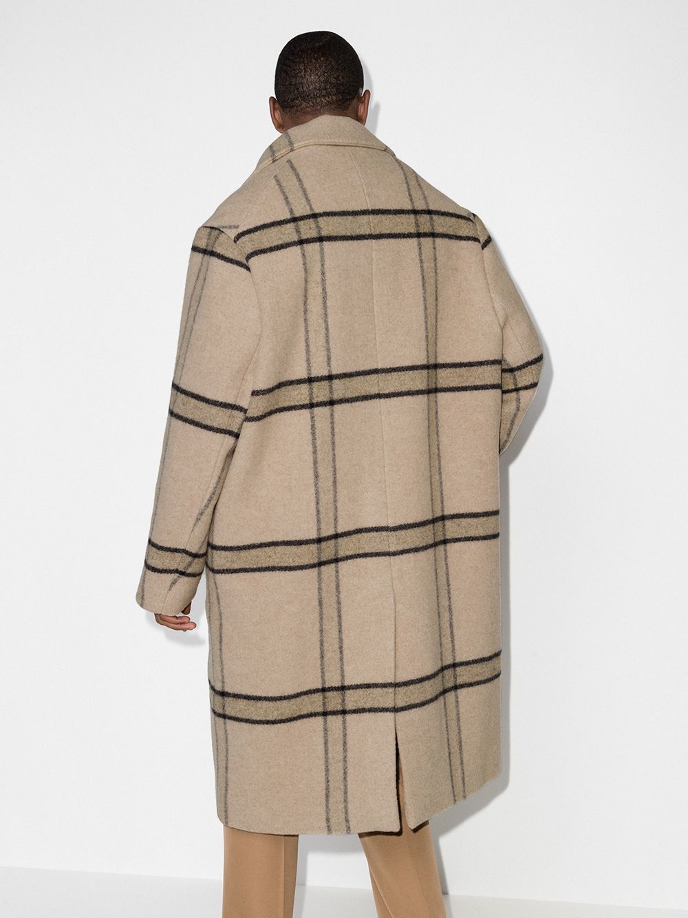 Le Manteau check-pattern single-breasted coat - 3