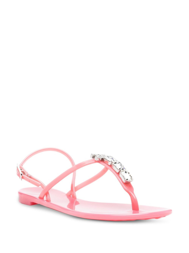 CASADEI crystal-embellished jelly flip-flops outlook