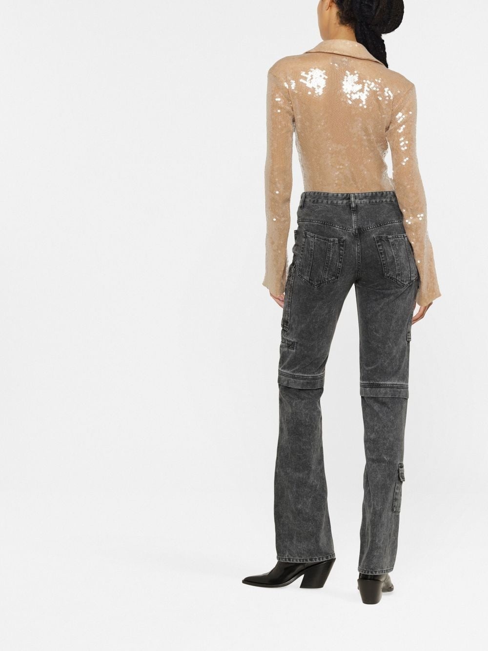 distressed-effect denim jeans - 4