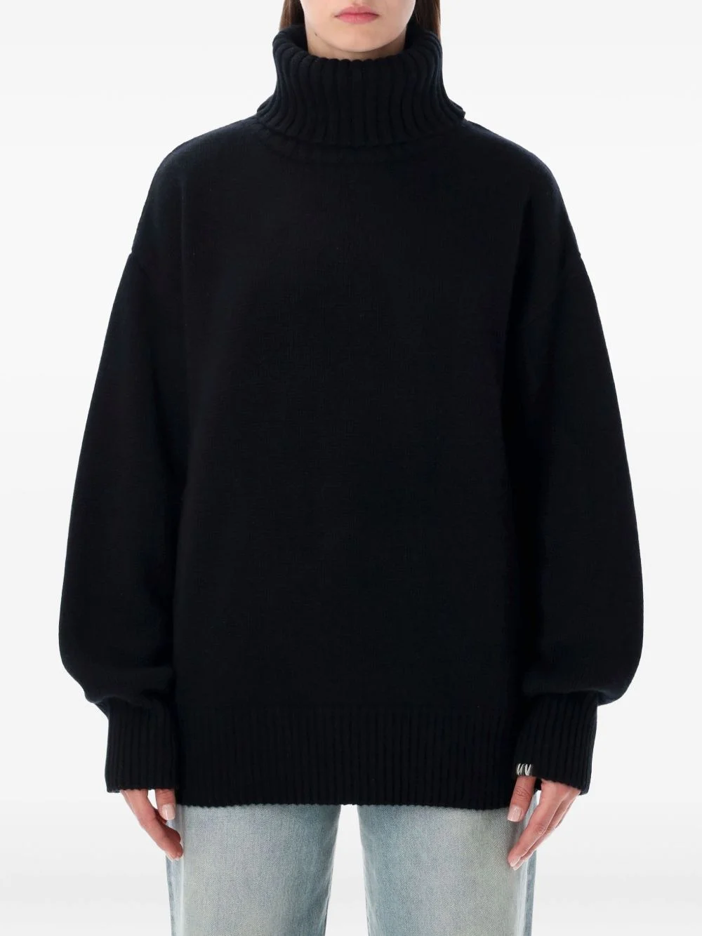 roll-neck dropped-shoulders sweater - 1