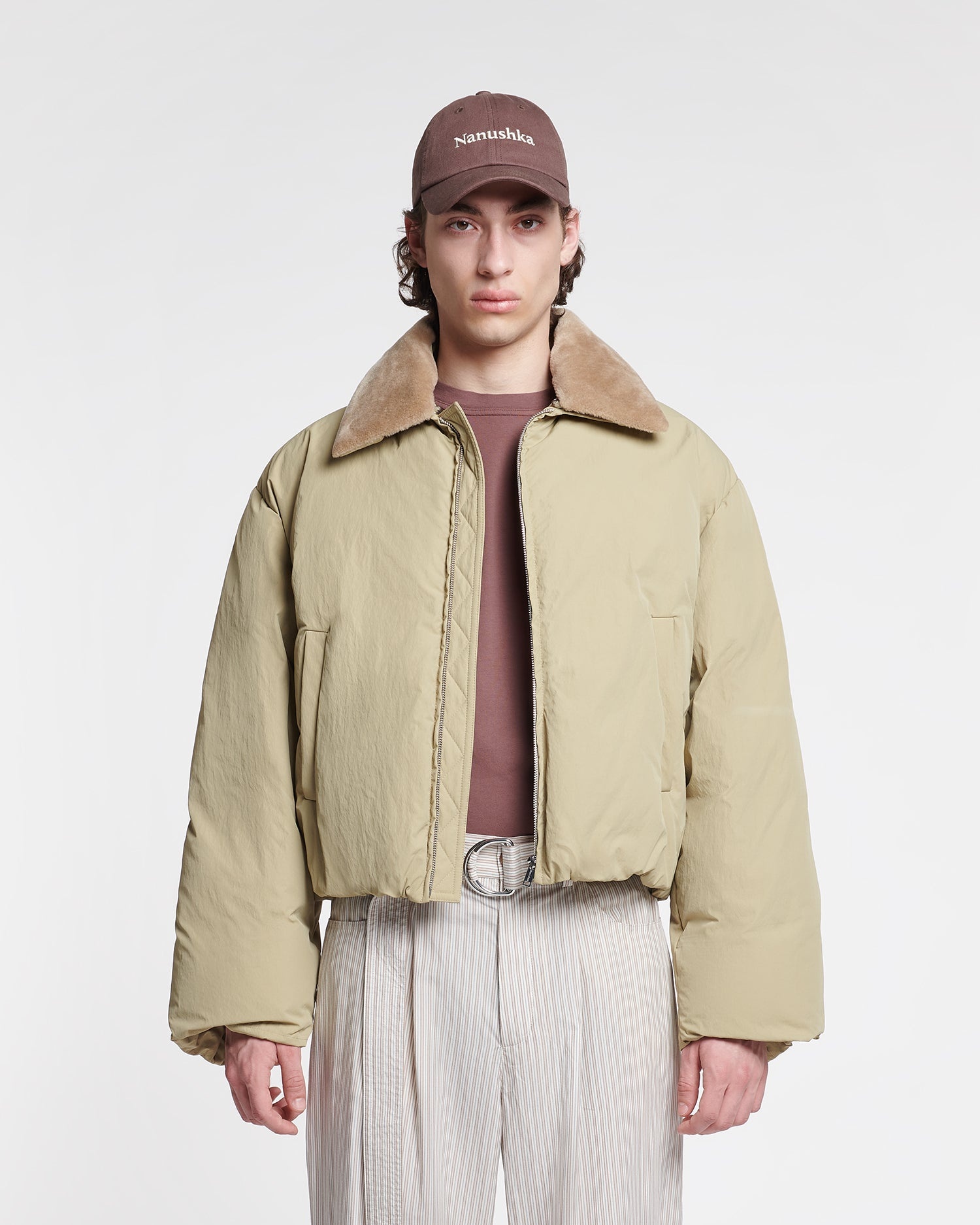 Faux Fur and Tech Nylon Jacket - 7