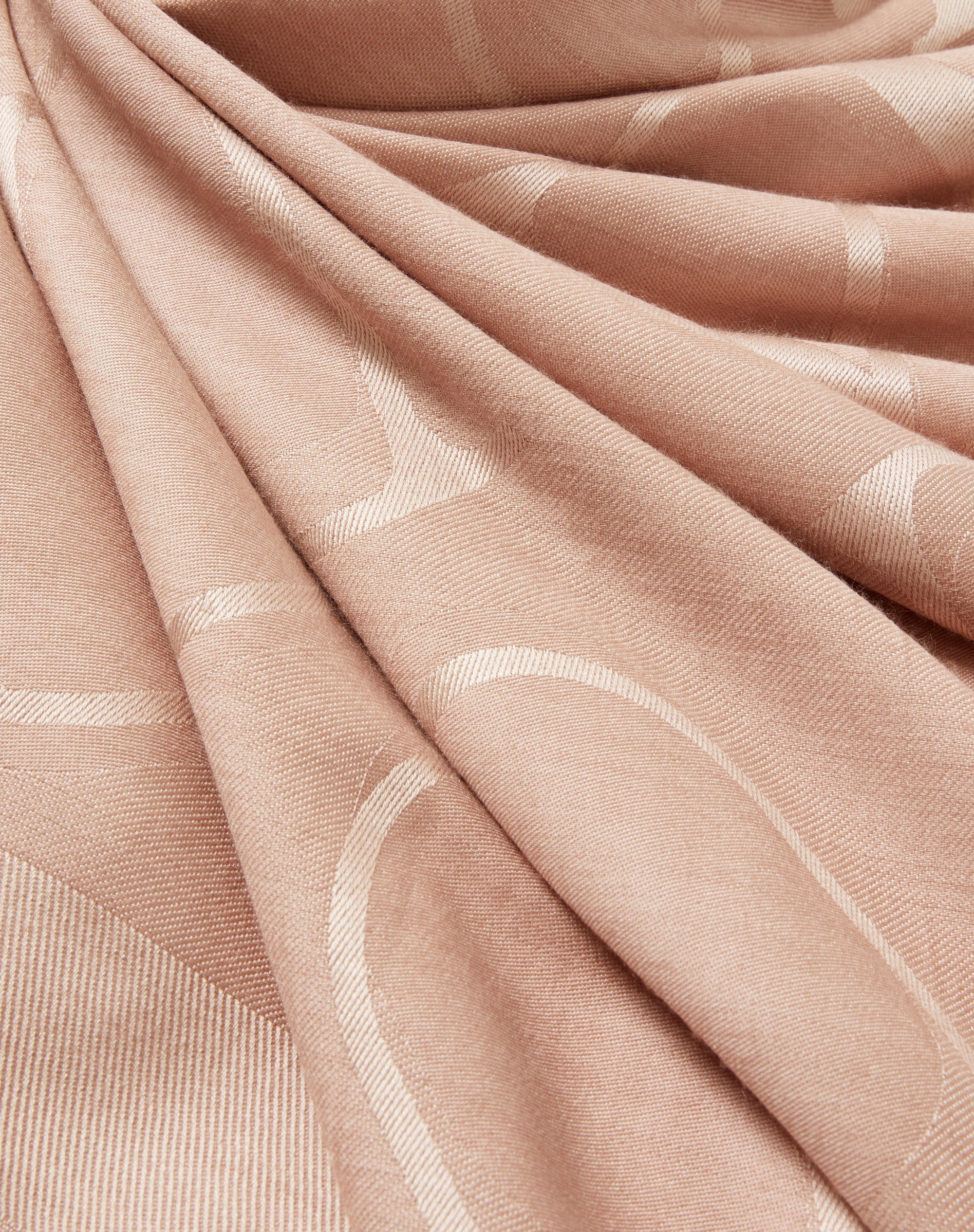 VLOGO SIGNATURE JACQUARD SHAWL IN SILK AND WOOL 140X140 CM - 2