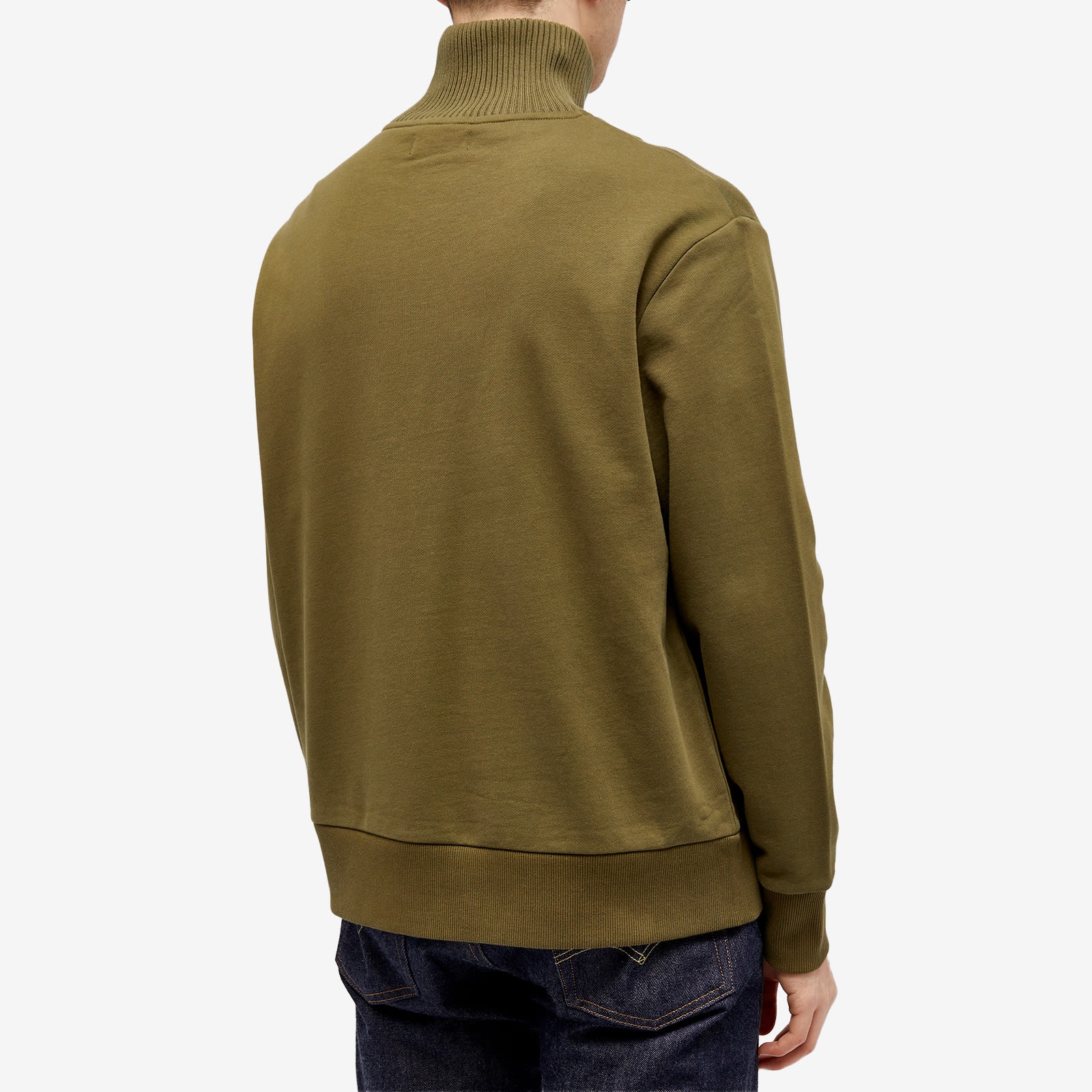 Fred Perry Knitted Trim Zip Neck Sweatshirt - 3