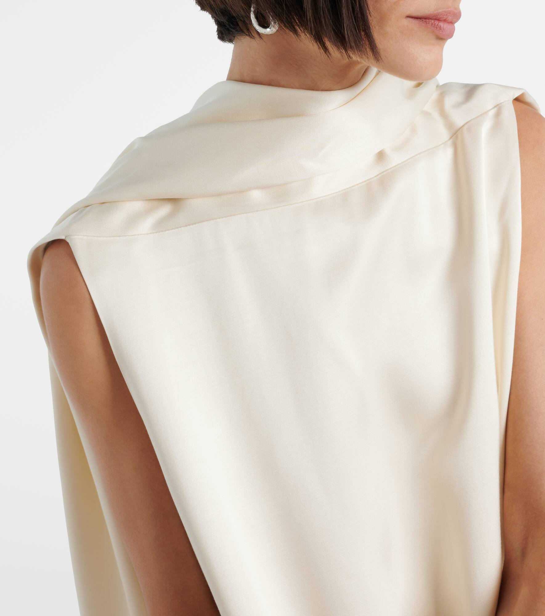 Cocoon deconstructed satin minidress - 4