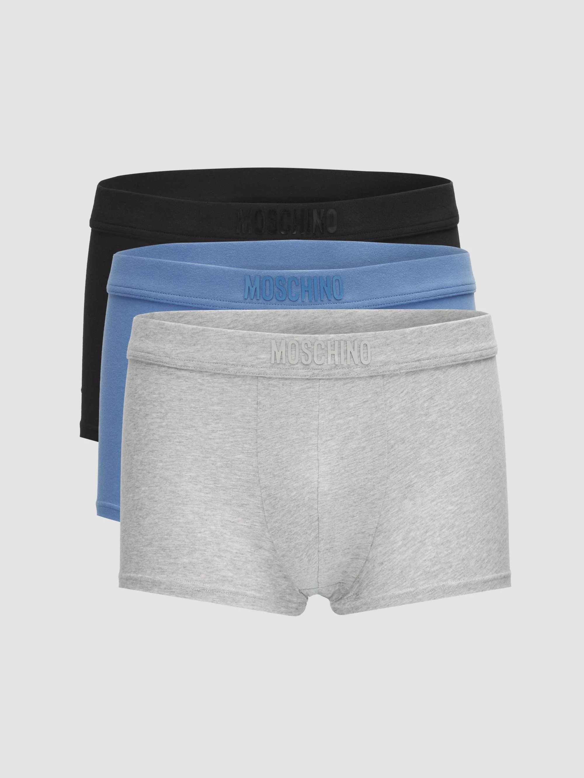 Men's Tonal Logo Stretch-Jersey Trunk Brief 3-Pack - Multi Grey - 1