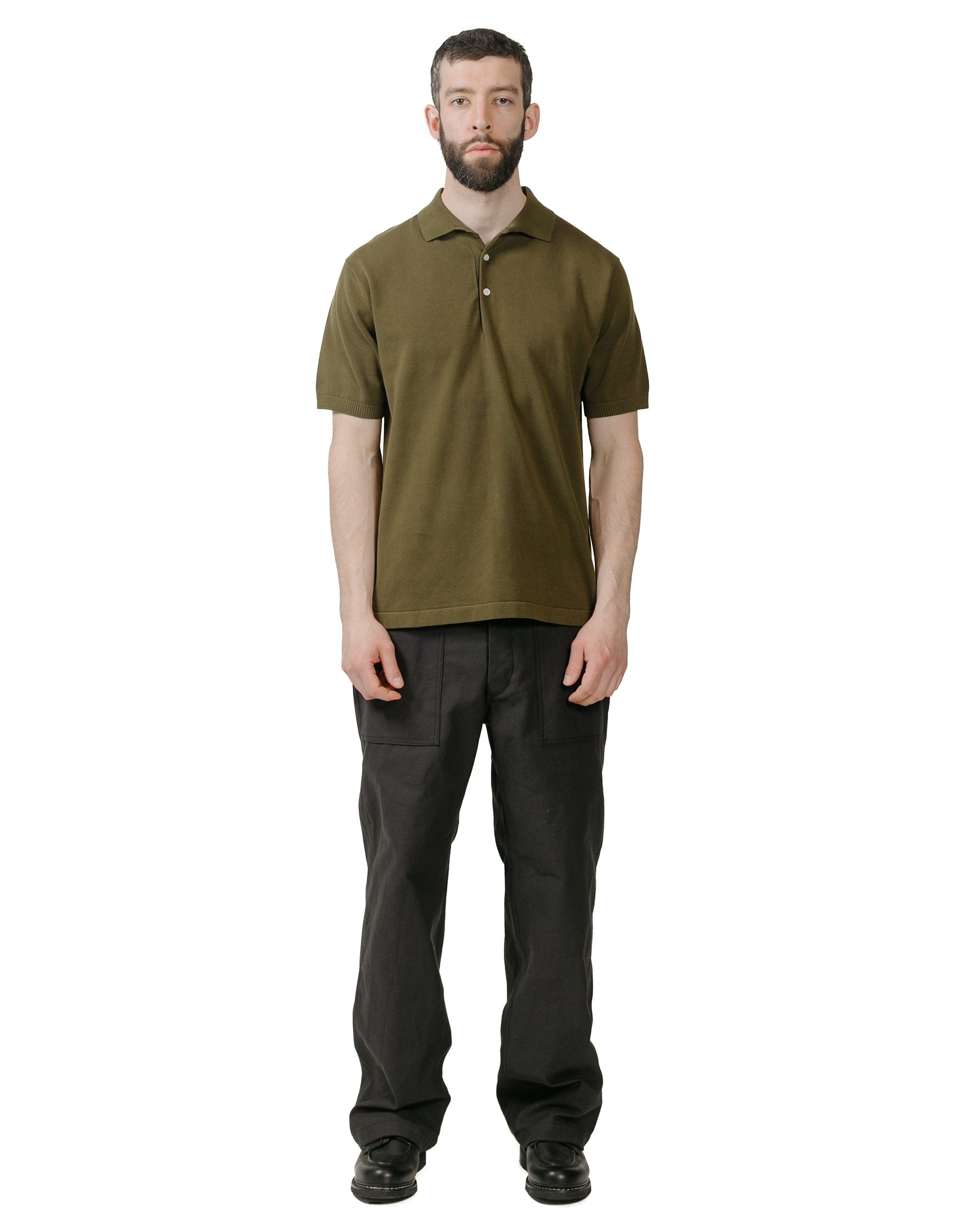 Knit Polo Solid 12G Green - 4