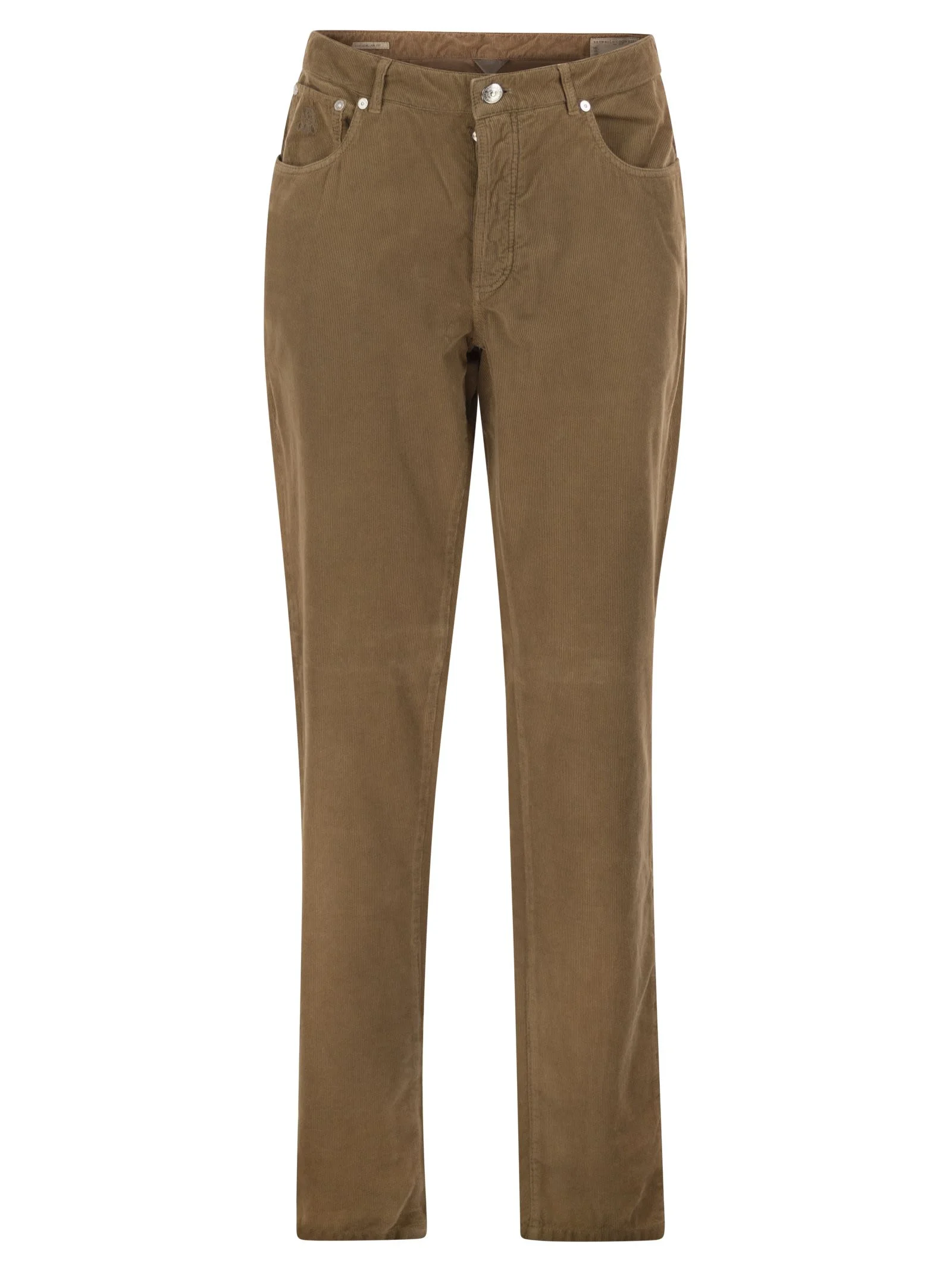 Brunello Cucinelli Men Five-Pocket Cotton Corduroy Trousers - 1