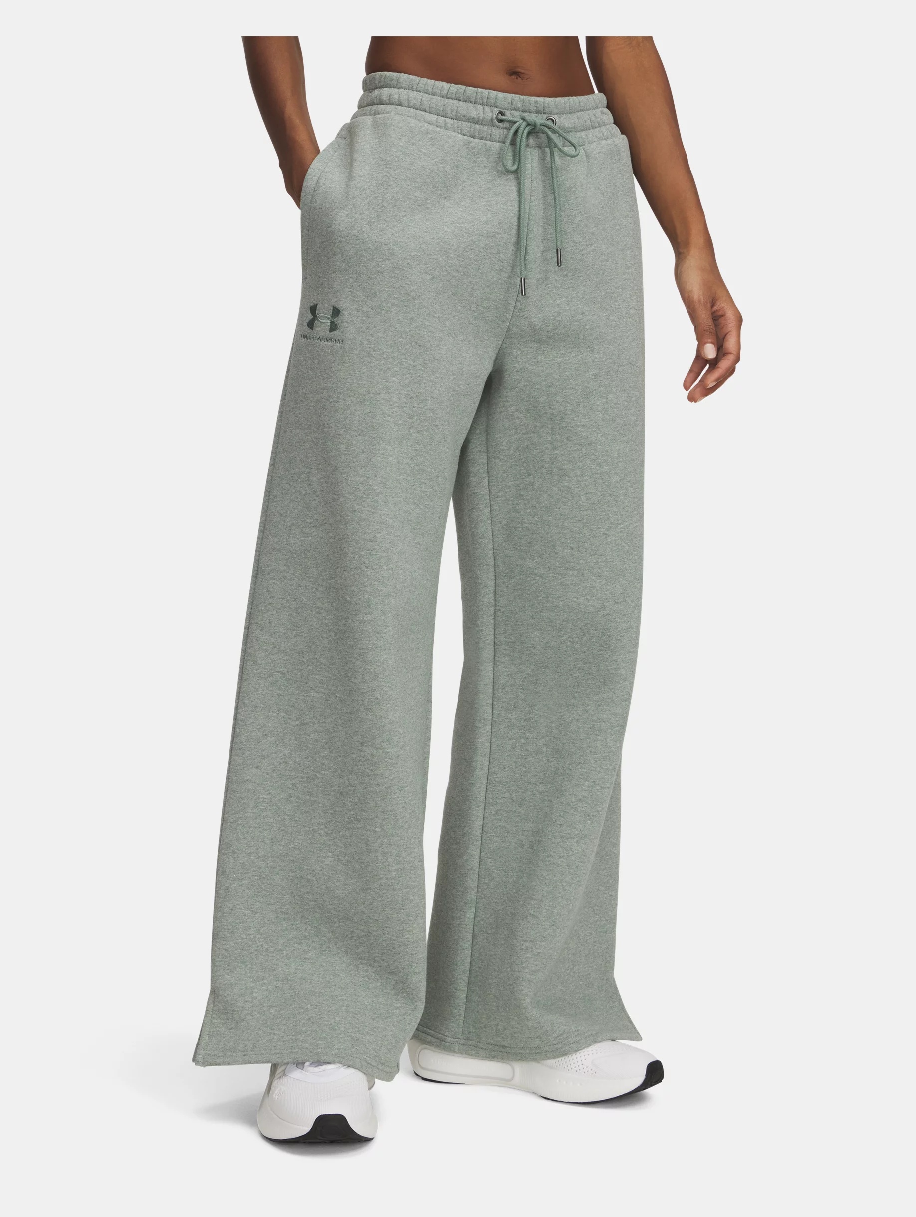 Women's UA Icon Fleece Wide Leg Pants - 1