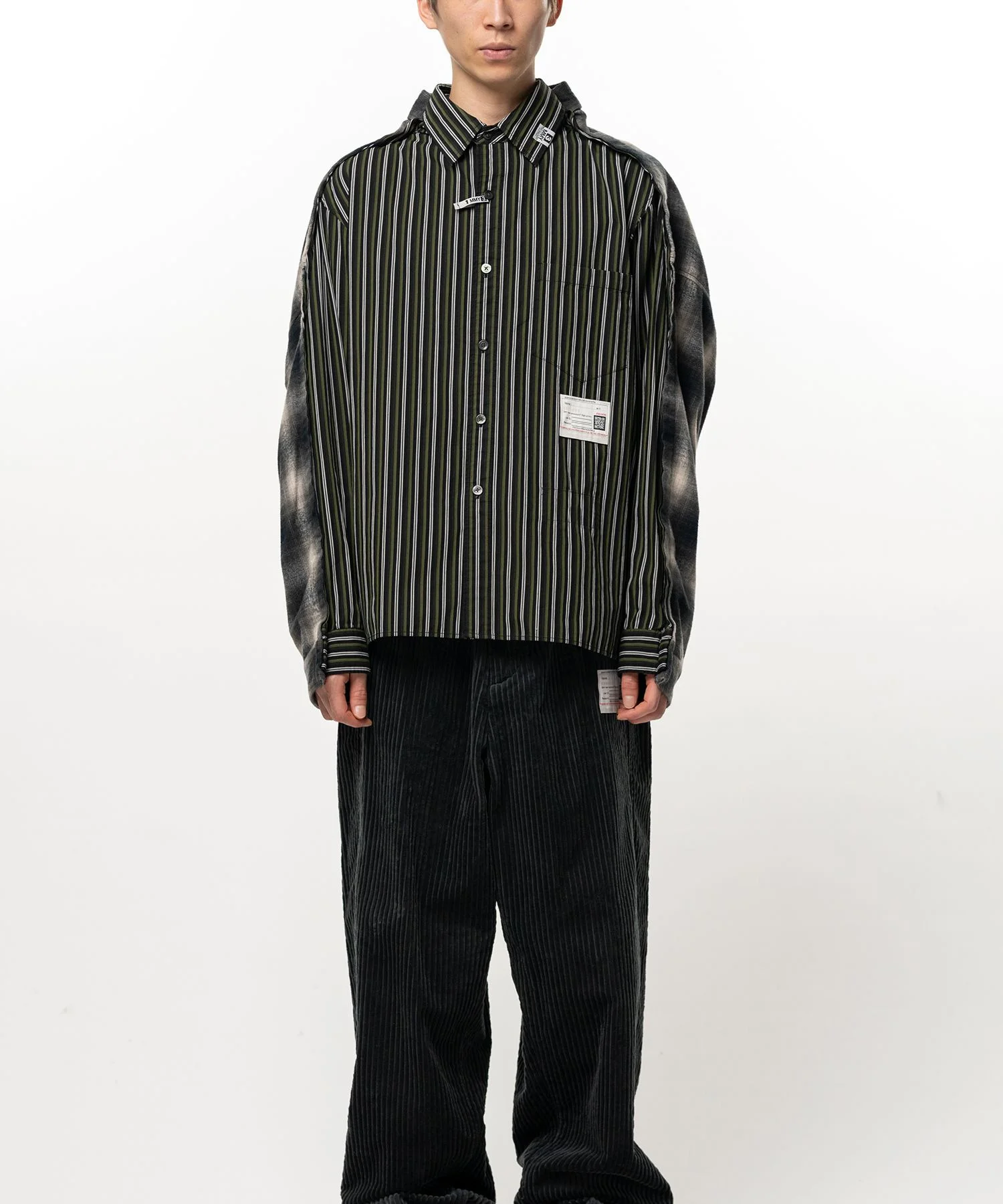 Front Back Docking Long Sleeve Shirt - 1