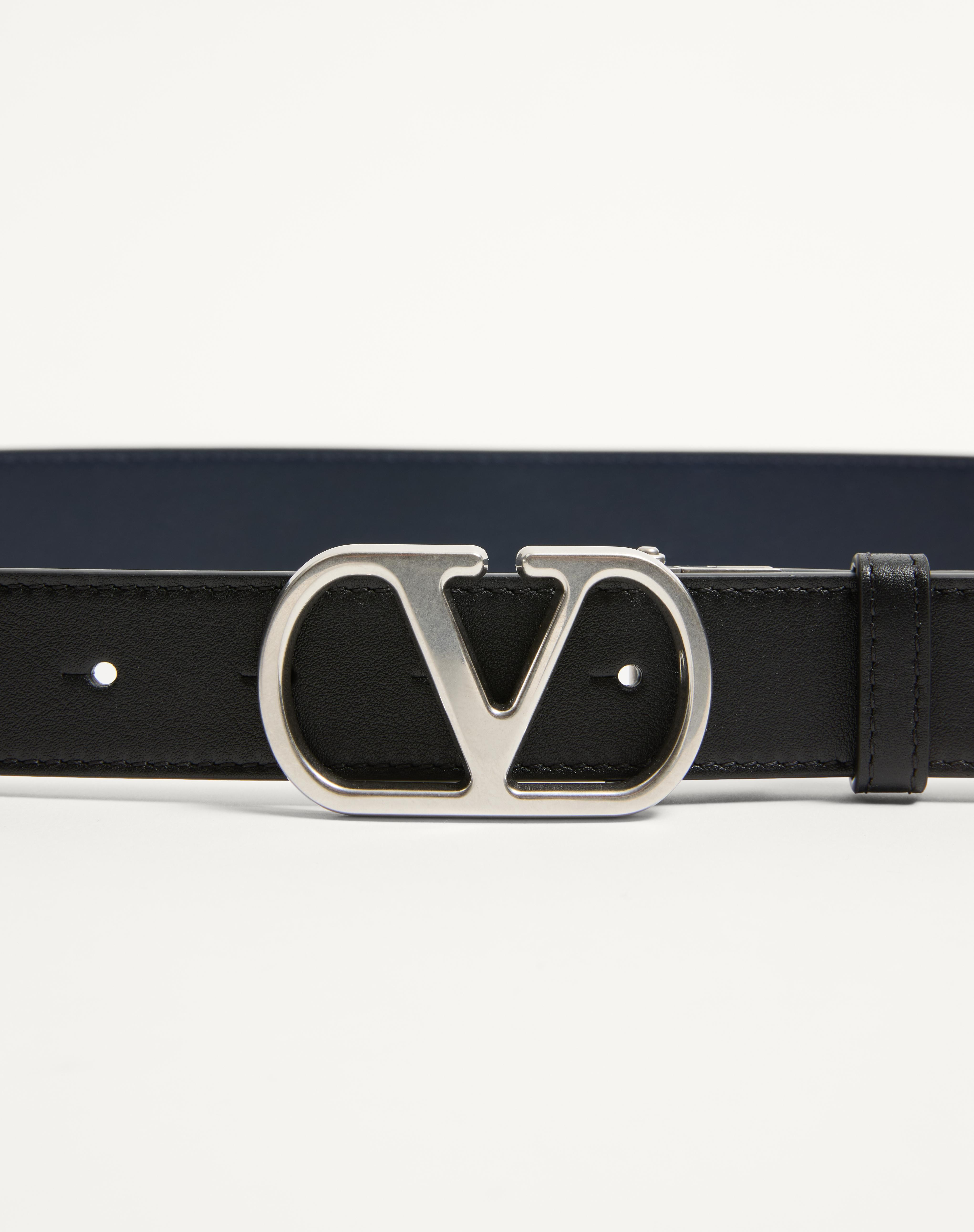 VLOGO SIGNATURE REVERSIBLE SHINY CALFSKIN BELT 30 MM - 4