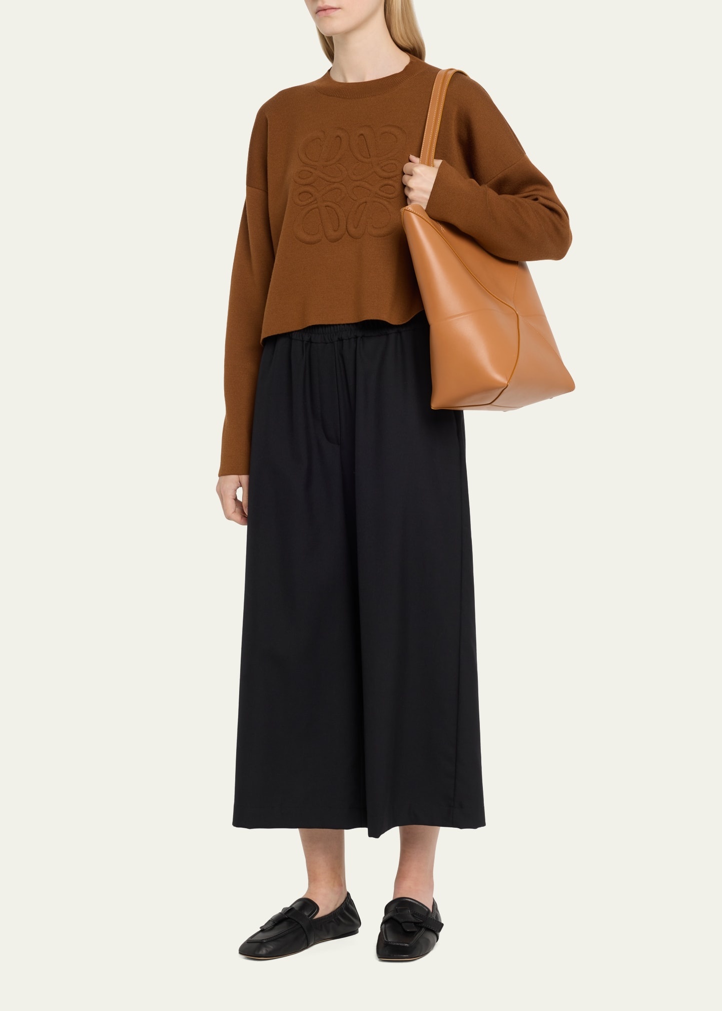 Puzzle Leather Tote Bag - 6