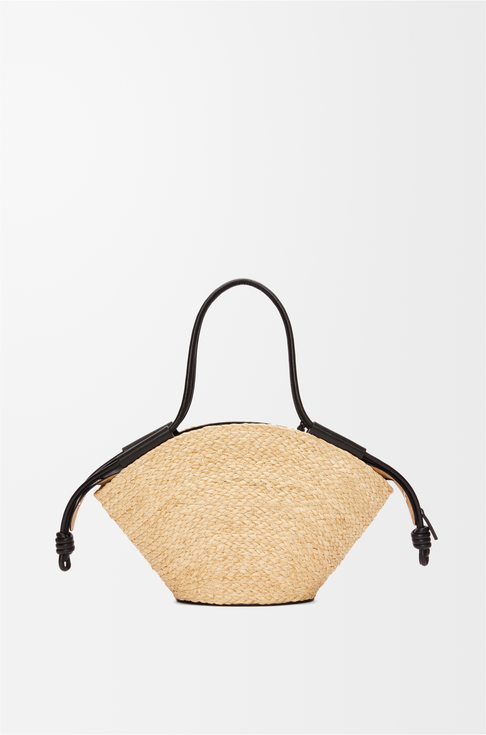 Small Paseo basket in raffia and nappa calfskin 6