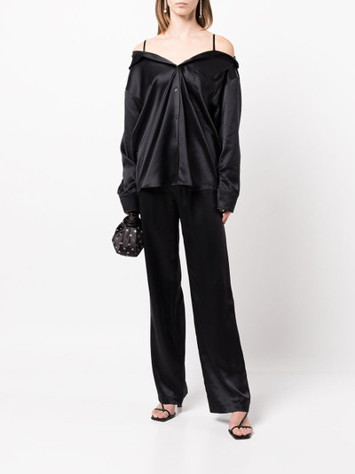 Alexander Wang off-shoulder satin shirt outlook