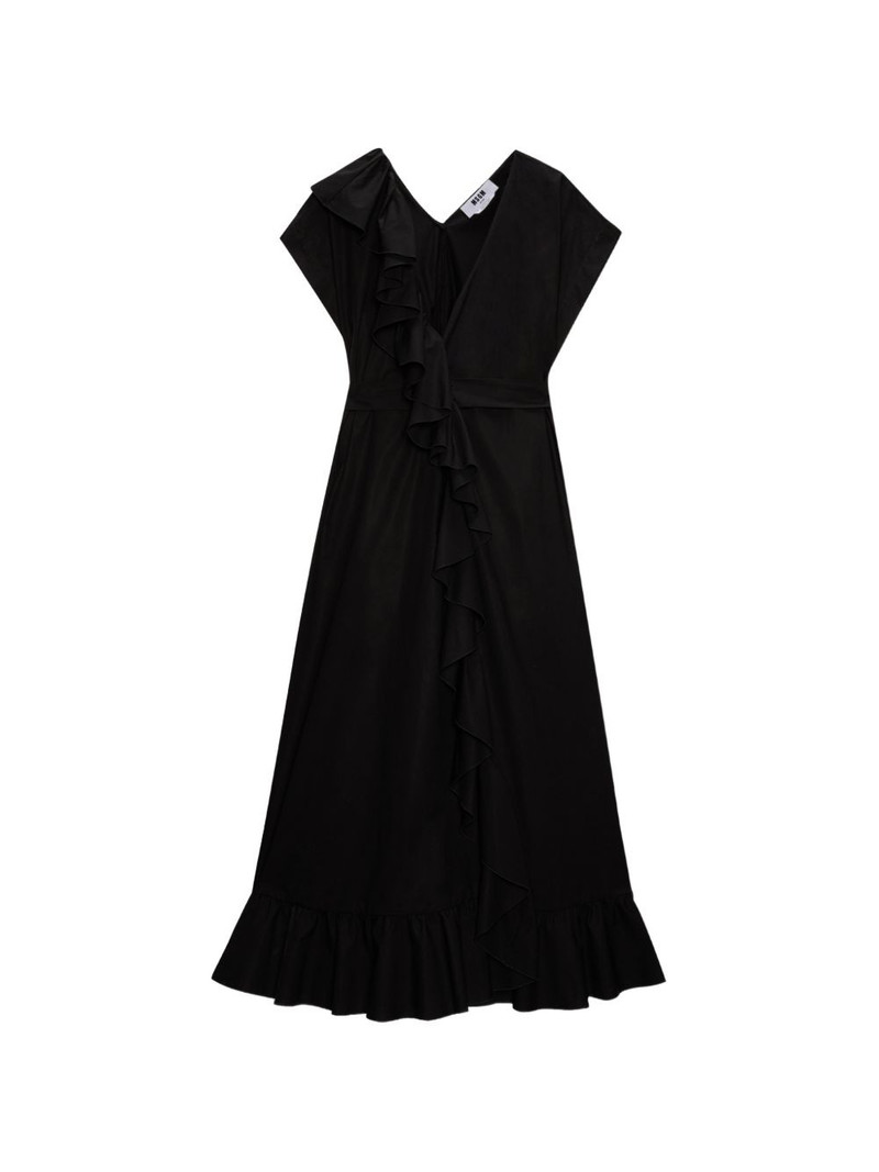 ruffled V-neck dress 1