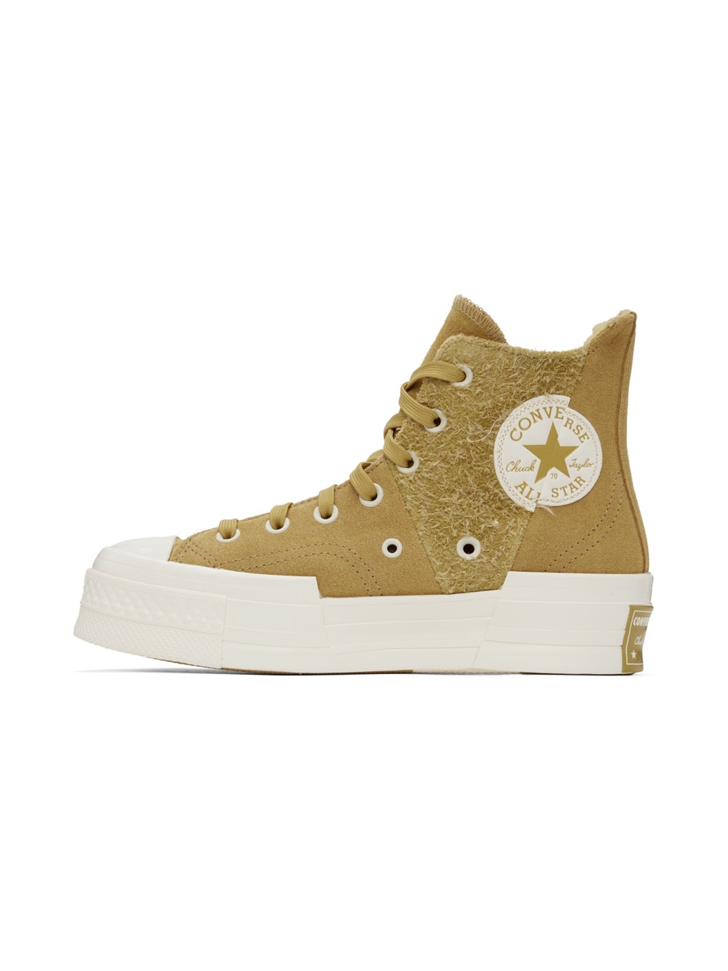 Beige Chuck 70 Plus Suede Sneakers - 3