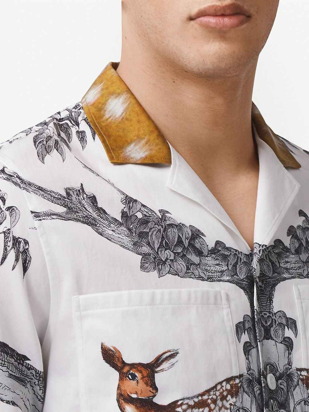 deer-print silk shirt - 5