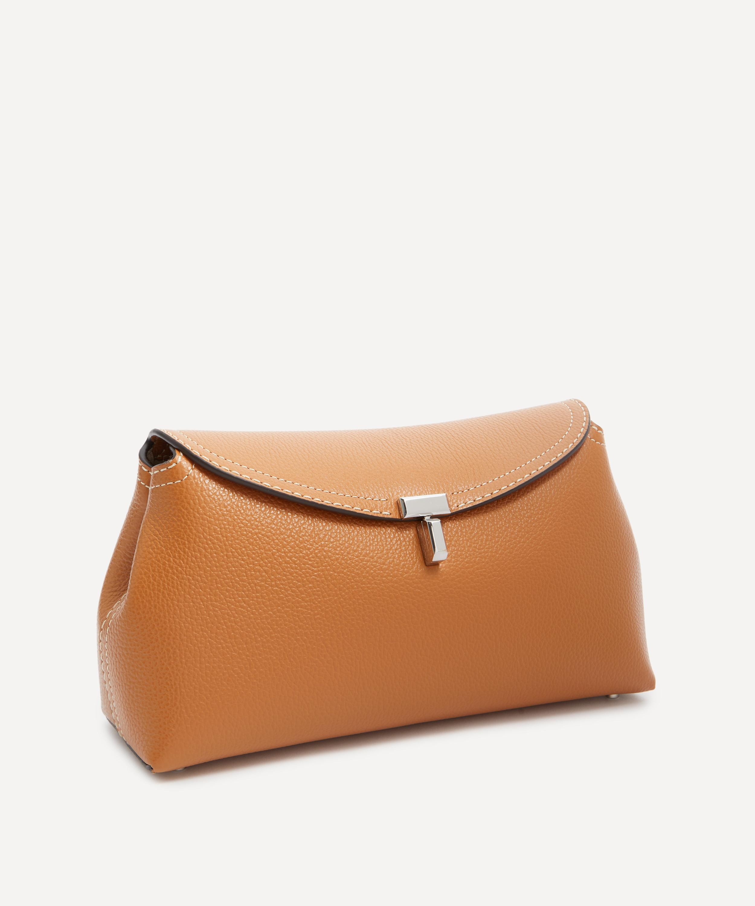 T-Lock Tan Leather Clutch - 3