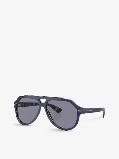Dolce & Gabbana DG4452 aviator acetate sunglasses outlook