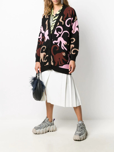 MSGM oversize monkey knit cardigan outlook