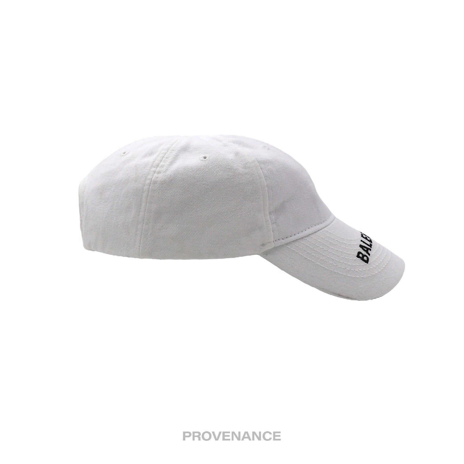 Balenciaga Embroidered Logo Cap Hat - White - 5