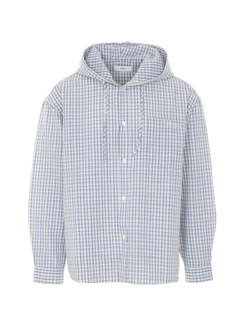 hooded check shirt jacket - 1