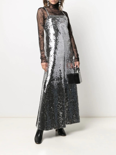 Junya Watanabe metallic-effect sequinned maxi dress outlook