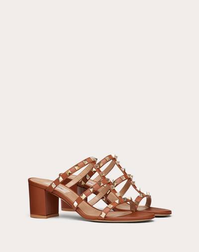 Valentino Rockstud Calfskin Leather Slide Sandal 60 mm outlook