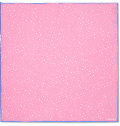 Lanvin Polka-Dot Silk Pocket Square outlook