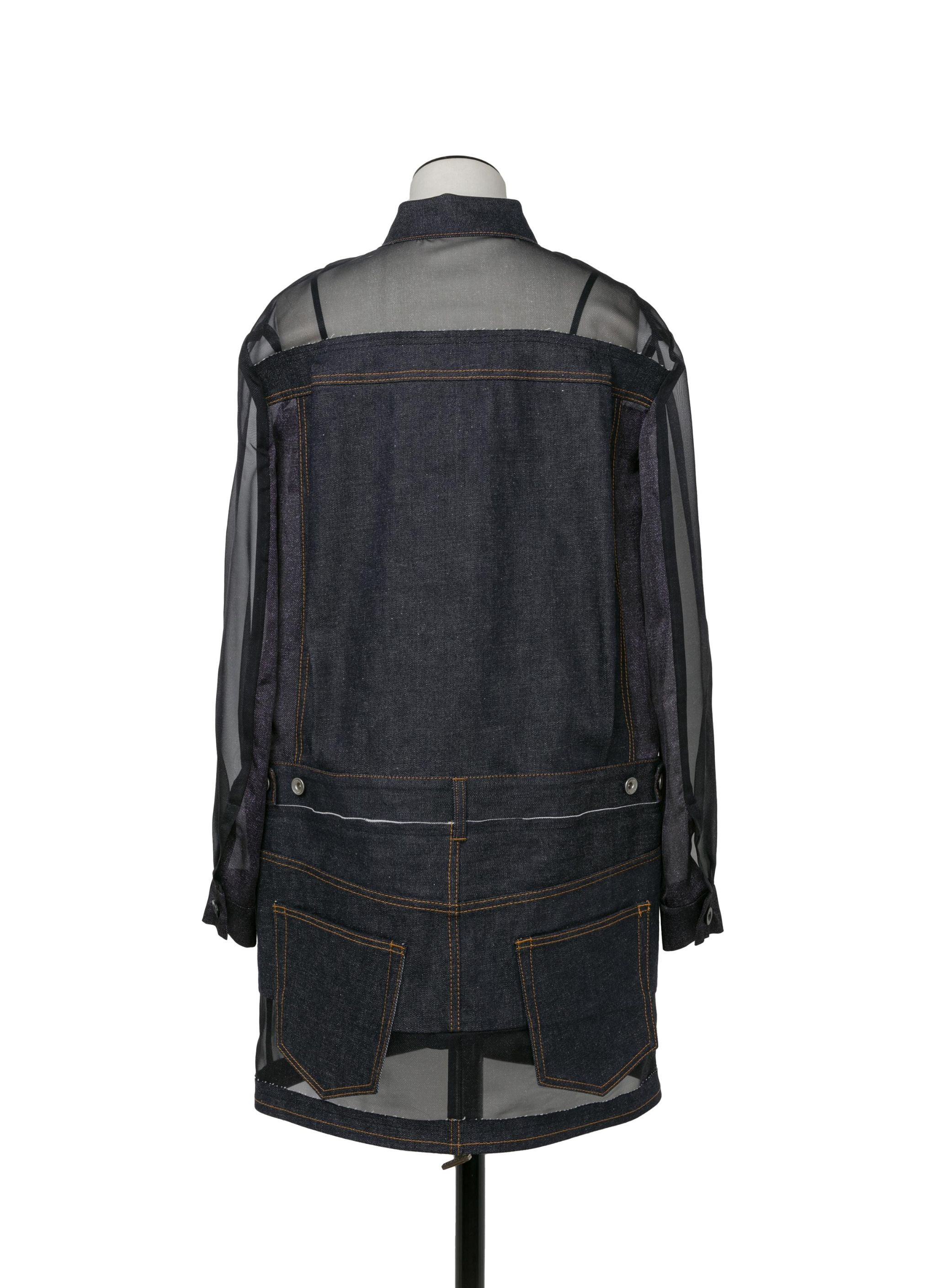 Denim Mix Dress - 3