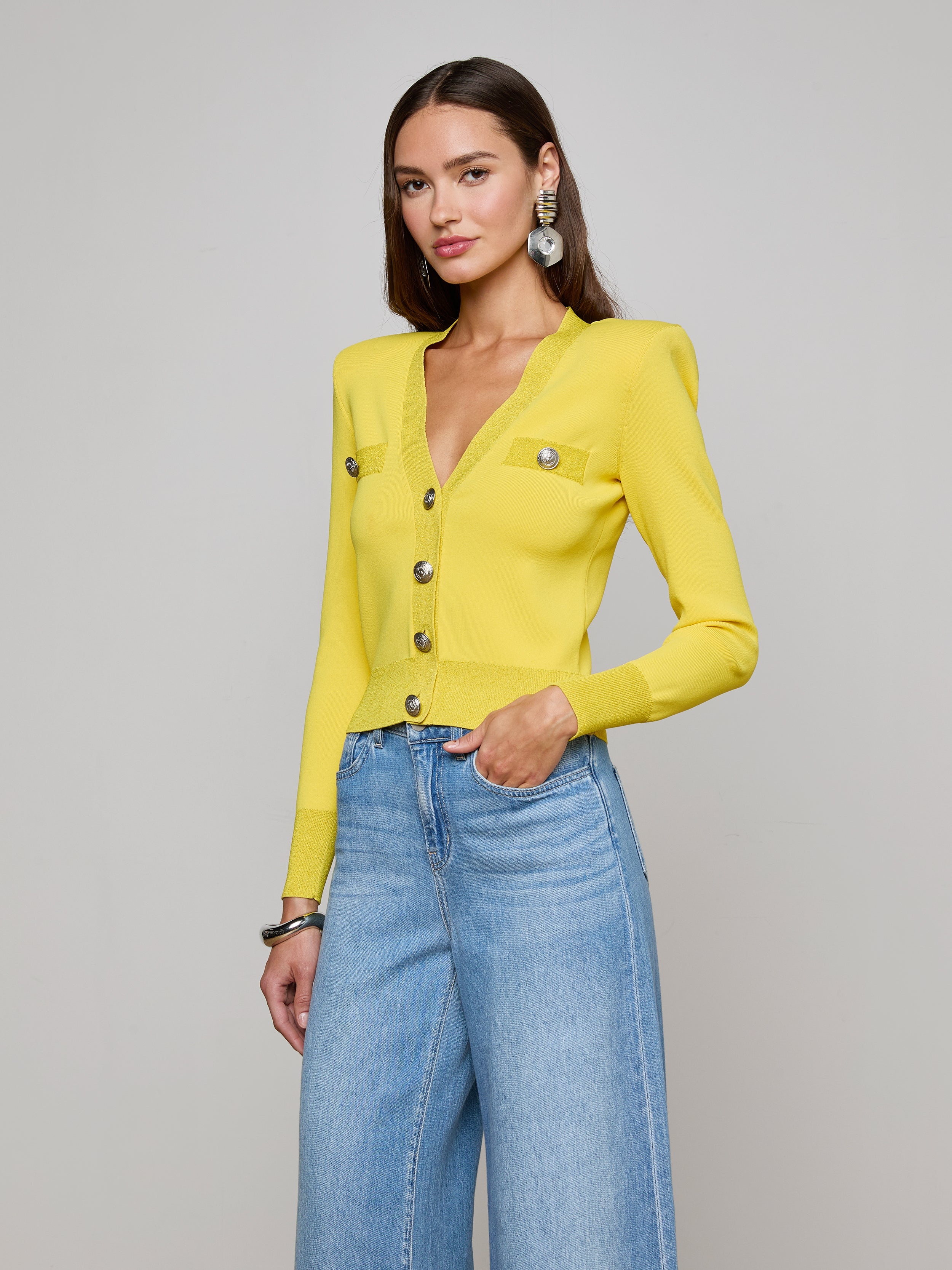 Taya V-Neck Cardigan - 4