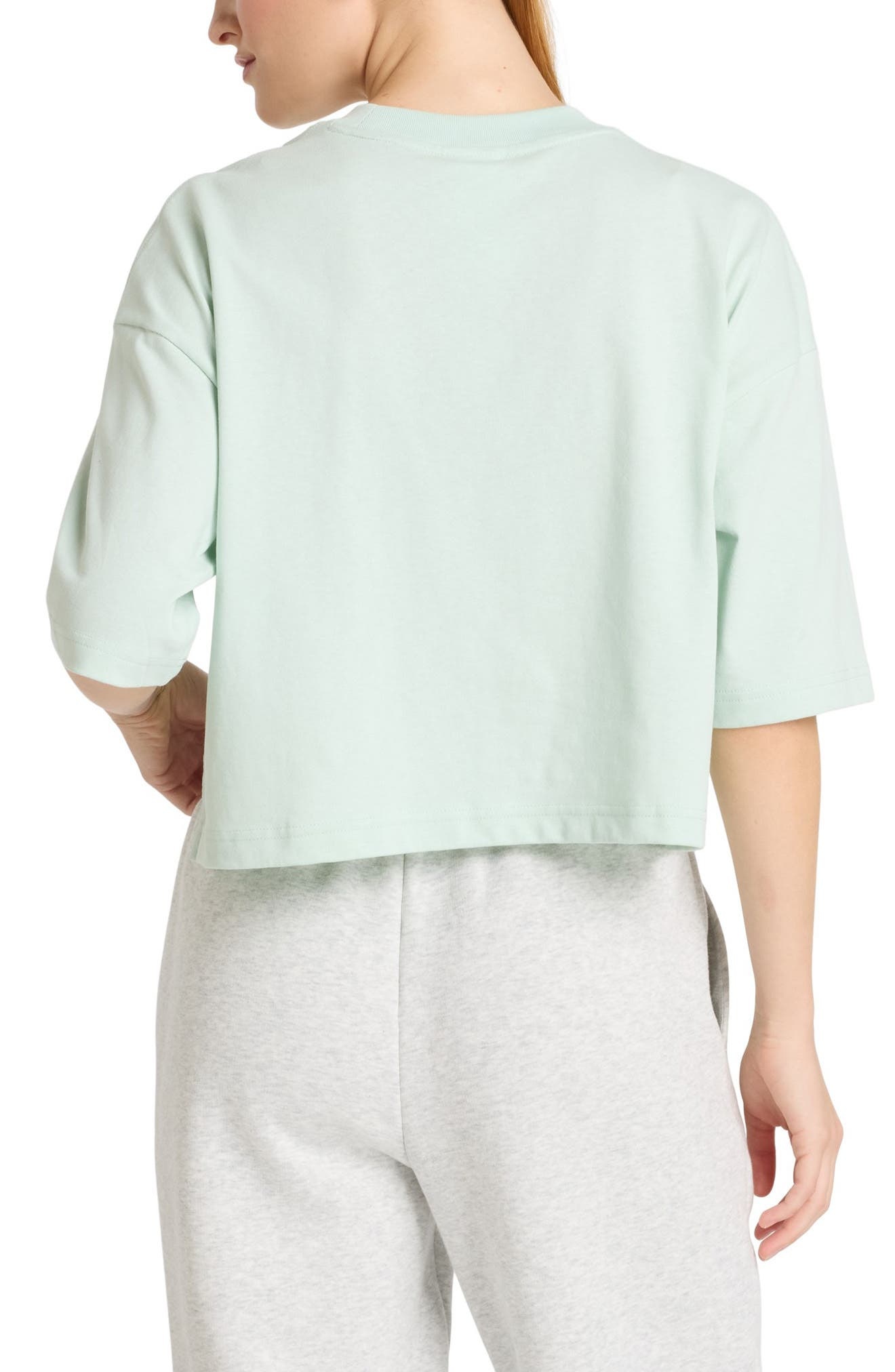 New Balance Athletics Oversize Crop Flower Graphic T-Shirt in Clay Ash at Nordstrom - 2