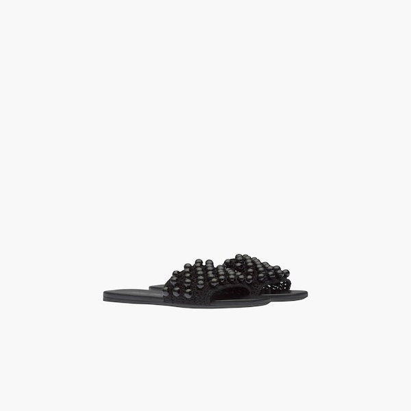 Cotton crochet slides - 3