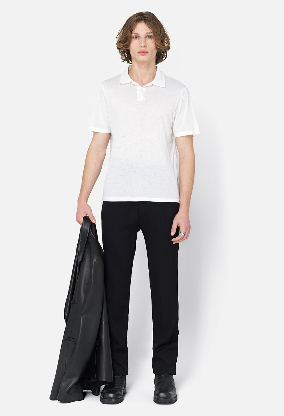 COTTON CASHMERE POLO - 4