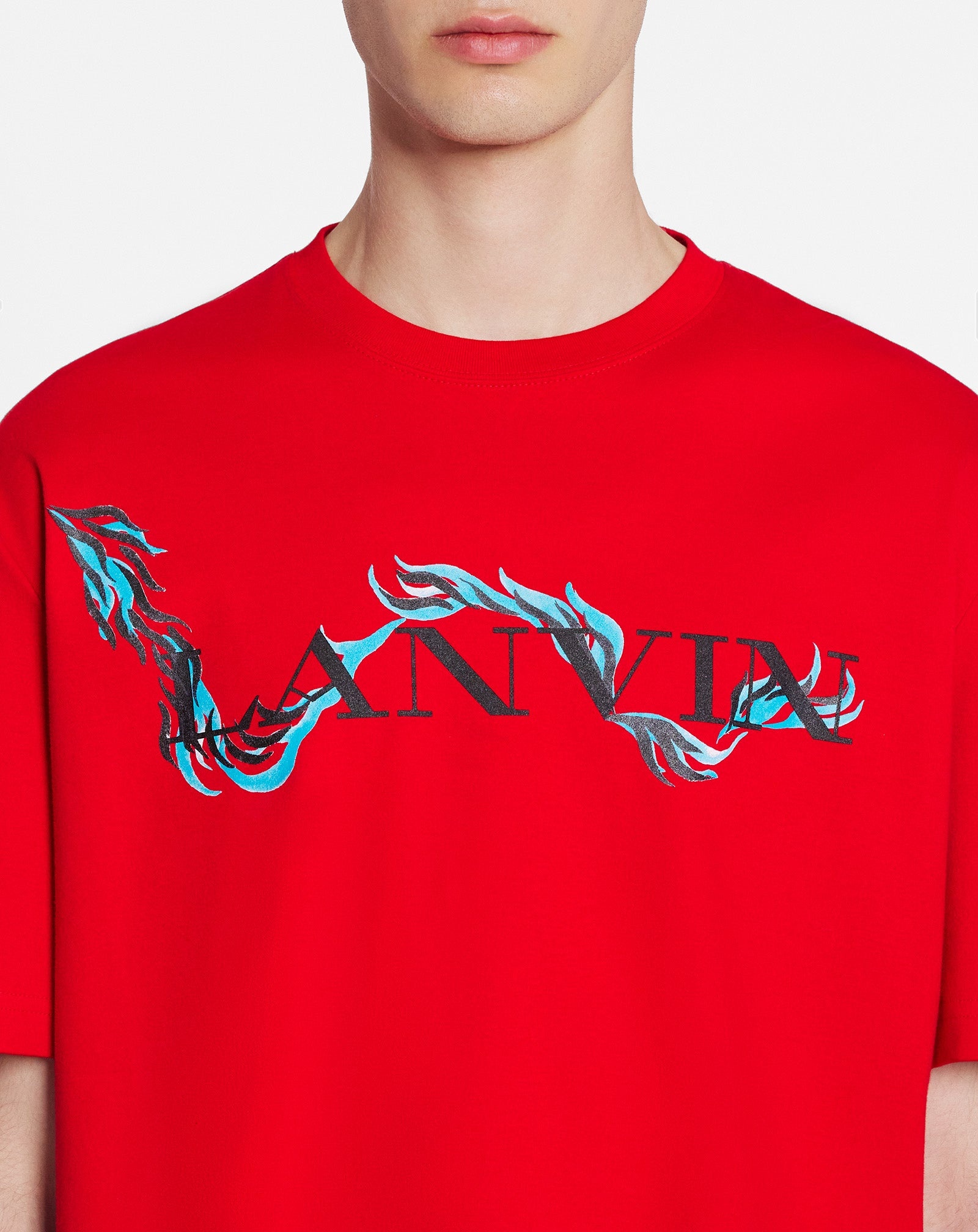 UNISEX DRAGON PRINT LOOSE-FITTING T-SHIRT - 7