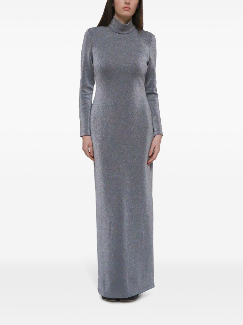 ROSETTA GETTY mock-neck metallic maxi dress outlook