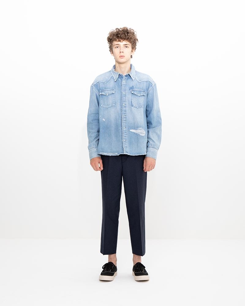SOCIAL SCULPTURE SHIRT CRASH／size5 Visvim Social Sculpture Shirt Crash Denim – NOMAD