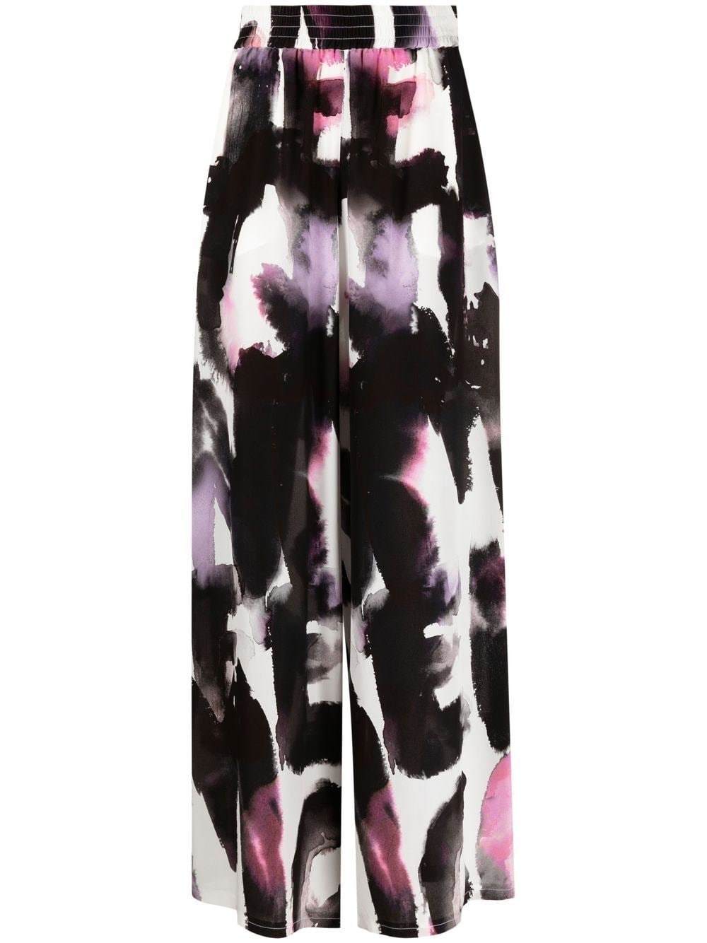 graphic-print straight-leg trousers - 1