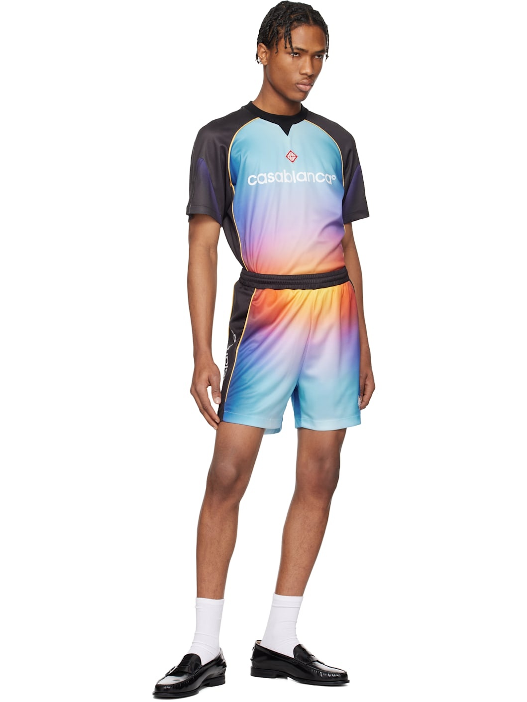 Multicolor Gradient Football Shorts - 4