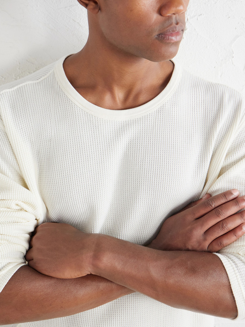 Waffle-Knit Cotton T-Shirt 5