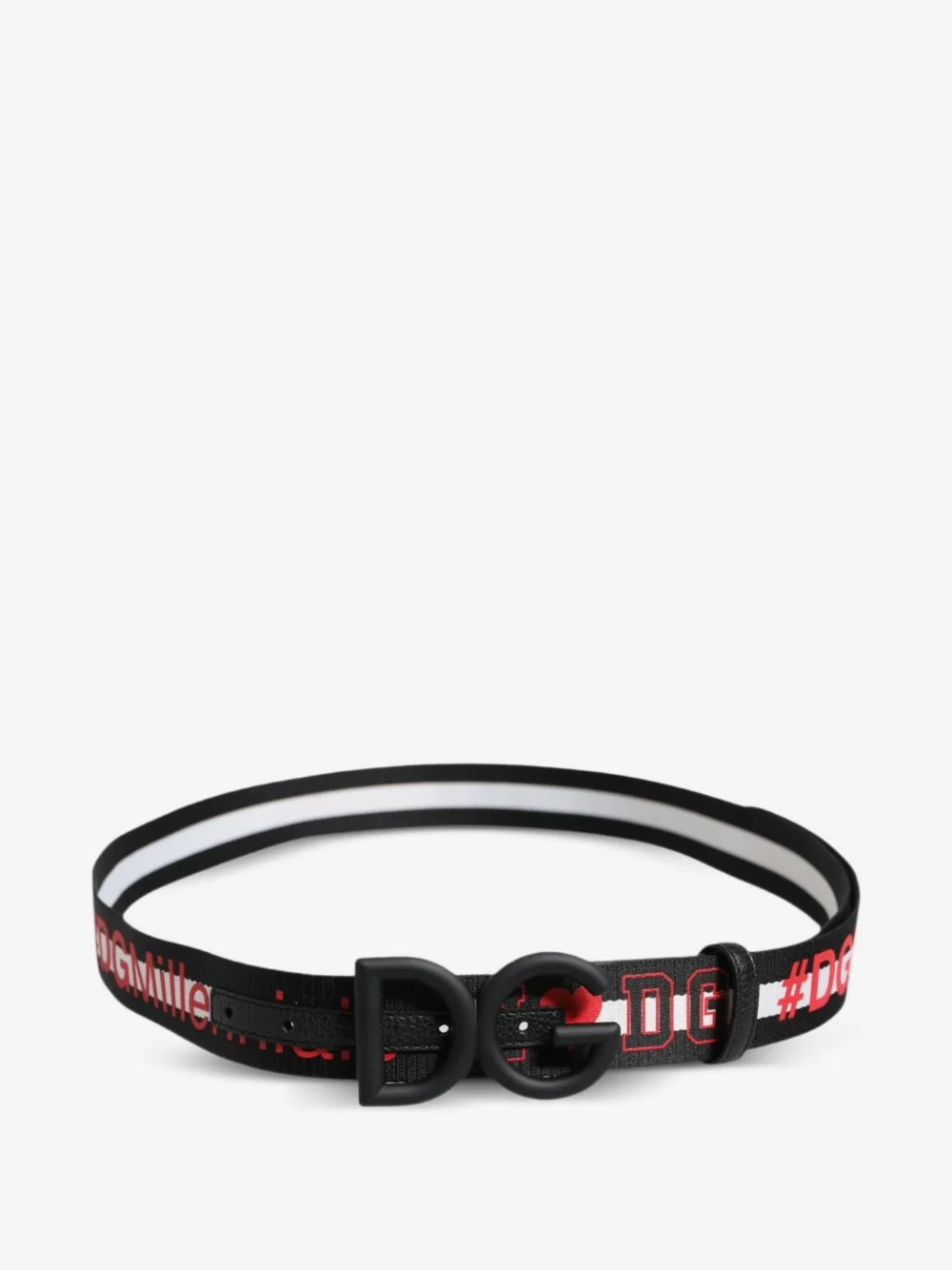 black and red #DG Millennials logo buckle belt - 1