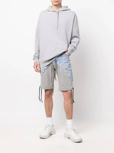 Greg Lauren jersey denim shorts outlook