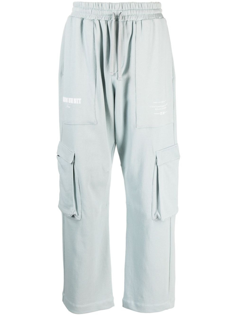 Mission logo-print cargo track pants 1