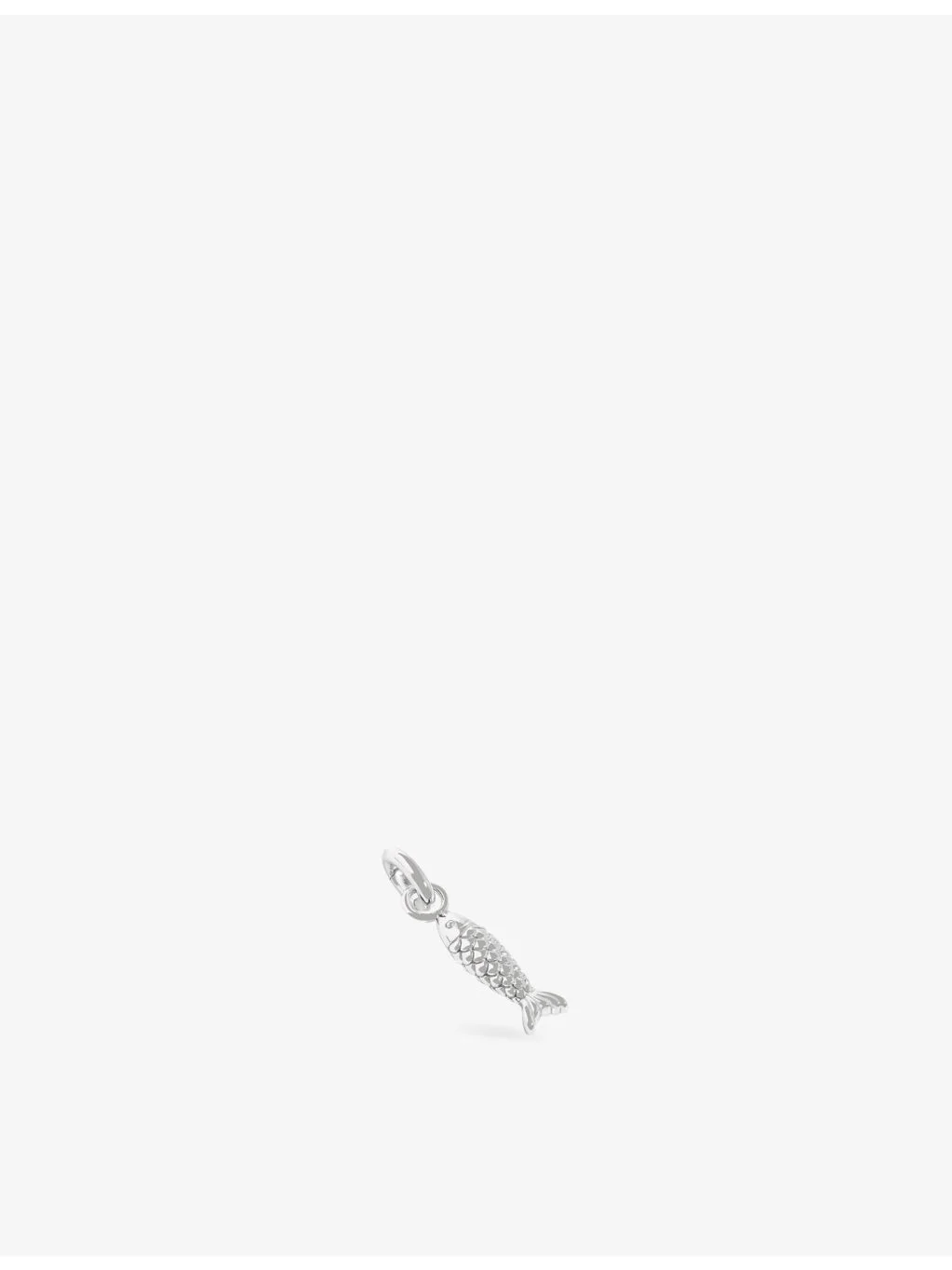Fish Rhodium-Plated Sterling-Silver Clip Charm - 1
