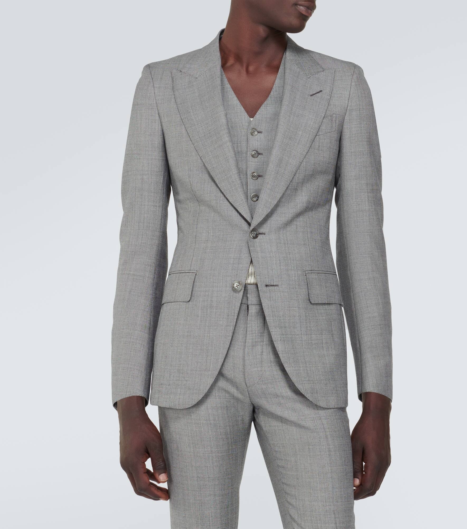 Dyllan wool and silk three-piece suit - 4